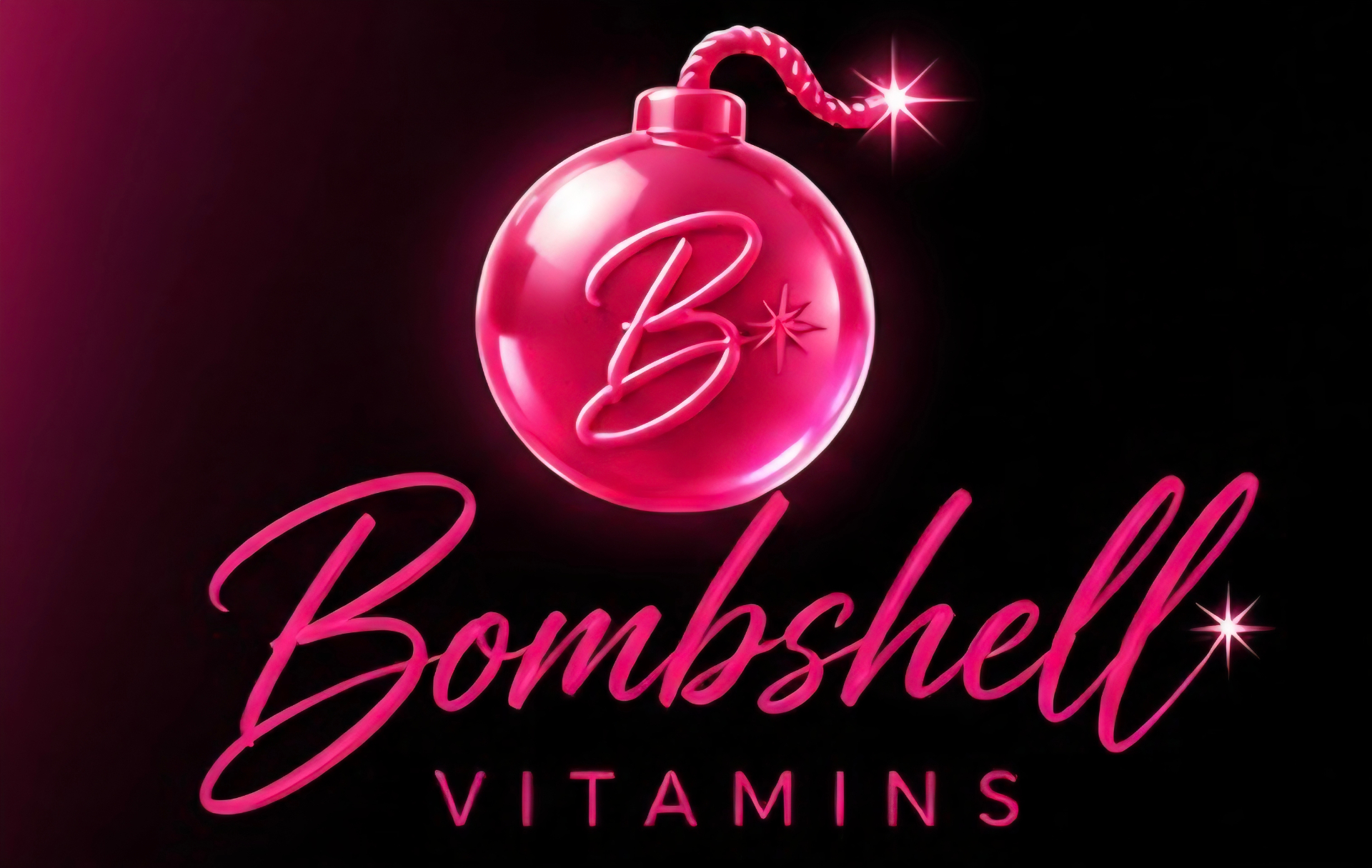Bombshell Vitamins logo — a pink bomb with a lit fuse above the Bombshell wordmark